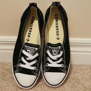 Black Converse ballet sneakers